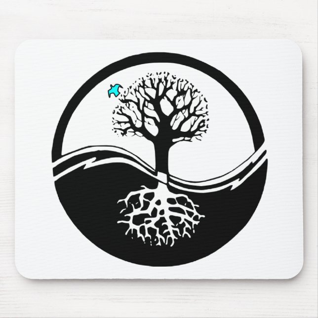 Yin Yang Tree Mouse Mat (Front)