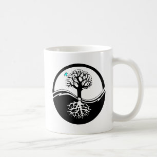 Yin Yang Tree Of Life Black & White Coffee Mug