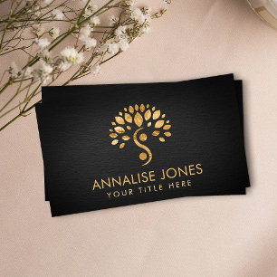 Yin Yang Tree of life - Golden Business Card