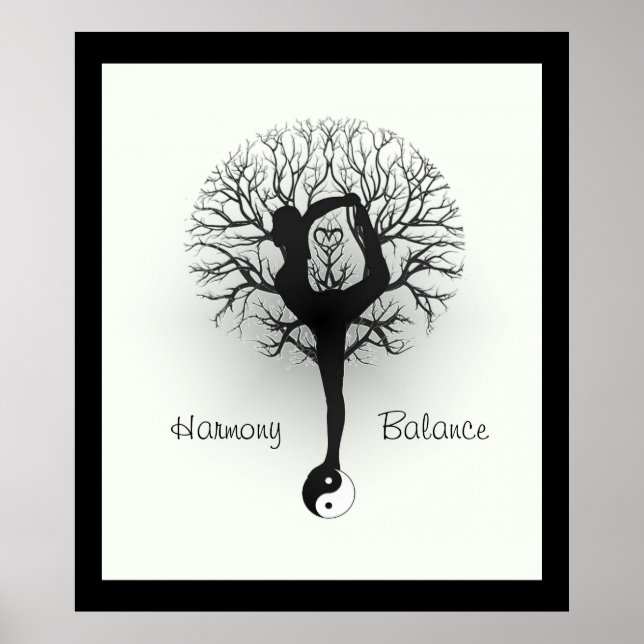 Yin Yang, Tree of Life, Women, Yoga Poster (Front)