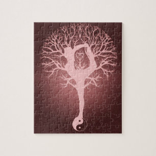 Yin yang, tree of life, yoga, harmony jigsaw puzzle