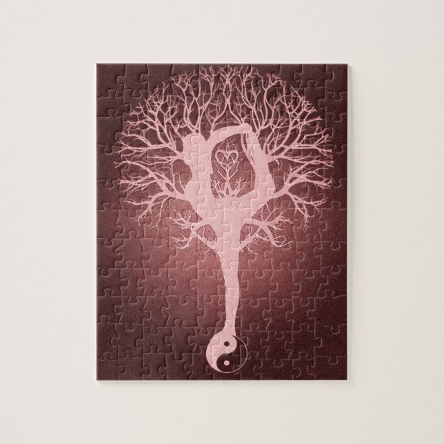 Yin yang, tree of life, yoga, harmony jigsaw puzzle (Vertical)