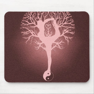Yin yang, tree of life, yoga, harmony mouse mat