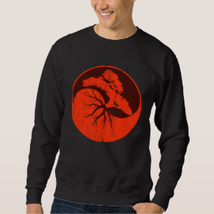 Yin Yang Tree of Life Yoga Retro Yoga Fan Yoga Tea Sweatshirt