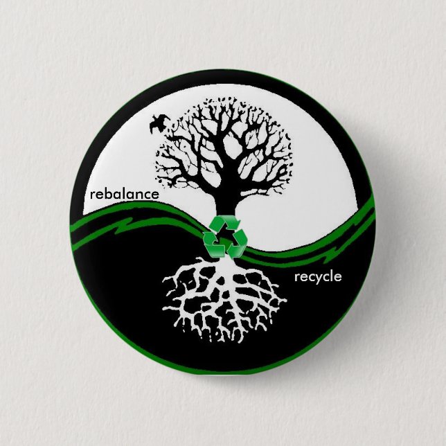 Yin Yang Tree Rebalance Recycle button (Front)