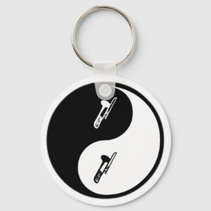 Yin Yang Trombone Key Ring