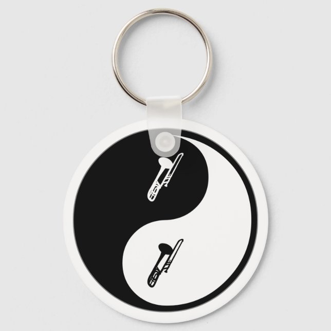 Yin Yang Trombone Key Ring (Front)