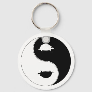 Yin Yang Turtle Key Ring