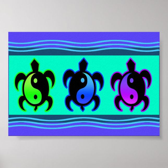 Yin Yang Turtles Poster (Front)