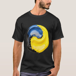 Yin Yang Ukraine Blue And Yellow T-Shirt
