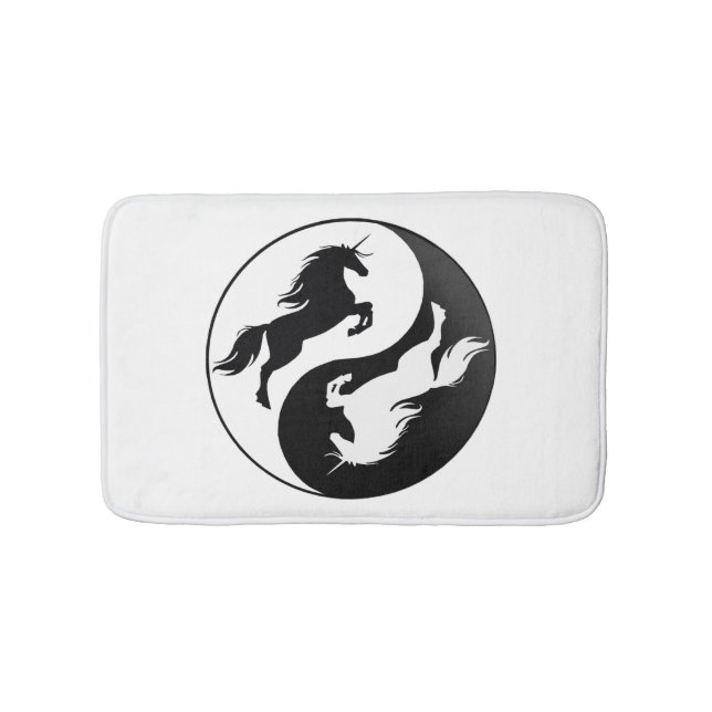 Yin Yang Unicorn Bath Mat (Front)