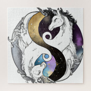Yin Yang Unicorns Jigsaw Puzzle