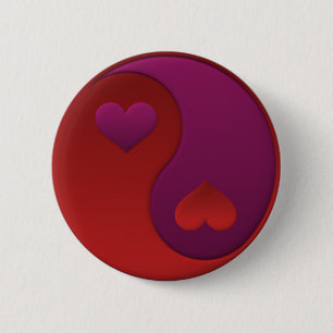 Yin Yang Valentine Button