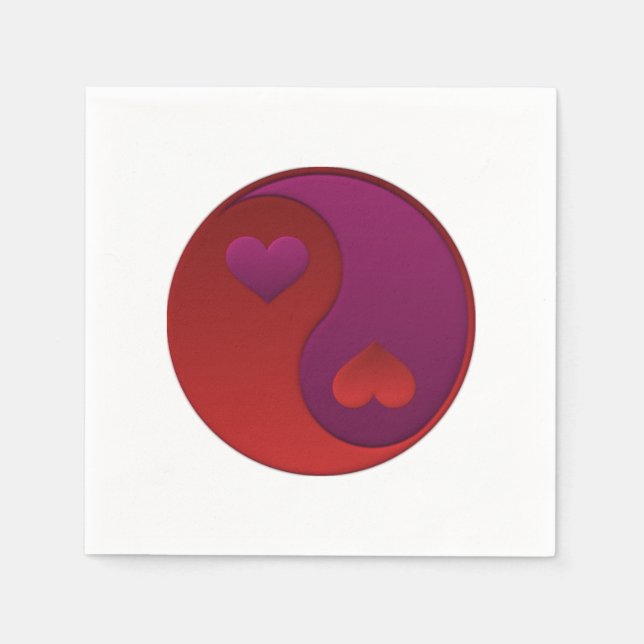 Yin Yang Valentines Napkin (Front)