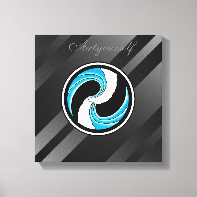 Yin Yang Waves Canvas Print (Front)
