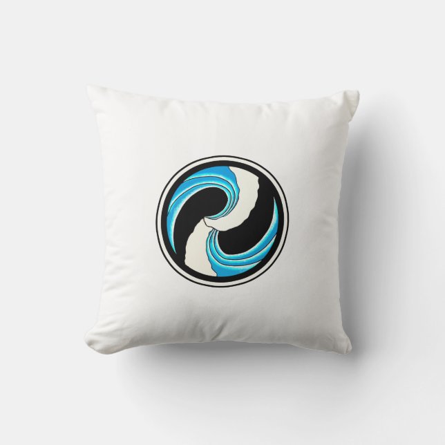 Yin Yang Waves Cushion (Front)