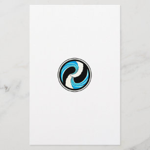 Yin Yang Waves Stationery