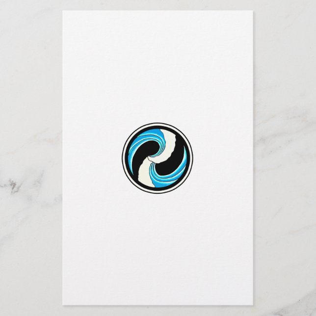 Yin Yang Waves Stationery (Front)