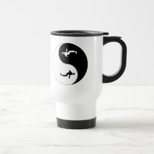 Yin Yang Whale Travel Mug