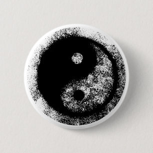 Yin Yang White Black The MUSEUM Zazzle Gifts 6 Cm Round Badge