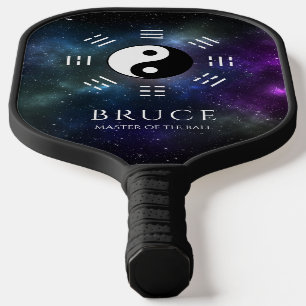 Yin Yang with Bagua Trigram Symbols I-Ching Pickleball Paddle