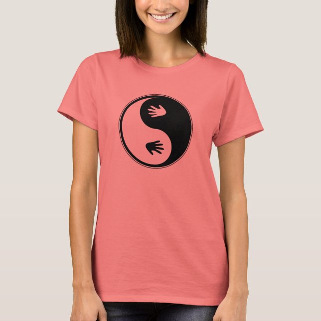 Yin Yang With Hands T-Shirt (Front)
