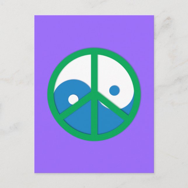 Yin-Yang with Peace sign Postcard (Front)