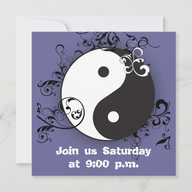 Yin-Yang with scrolling Invitation (Front)