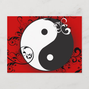 Yin-Yang with scrolling Postcard