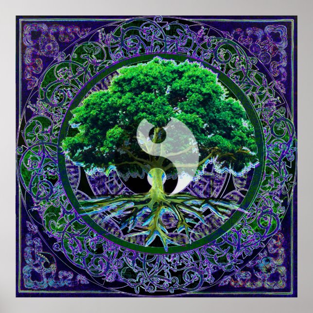 Yin Yang with Tree of Life Poster (Front)