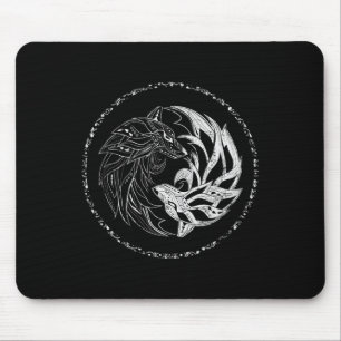 Yin Yang, Wolf, Wolves, Yinyang, Chi Gong Taichi, Mouse Mat