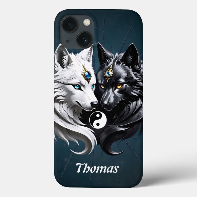 Yin Yang Wolves.  Case-Mate iPhone Case (Back)