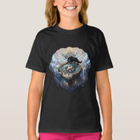 Yin Yang Wolves Cosmic Galaxy Fantasy Floating