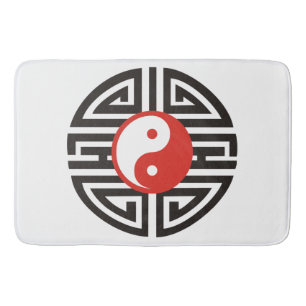 Yin & Yang Yantra Tattoo + your background & ideas Bath Mat