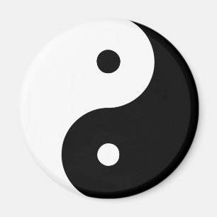 Yin Yang Ying Taoism Sign Chinese Taijitu Black Magnet