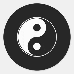 Yin Yang Yoga Namaste Omm Buddhist Zhen Spiritual Classic Round Sticker