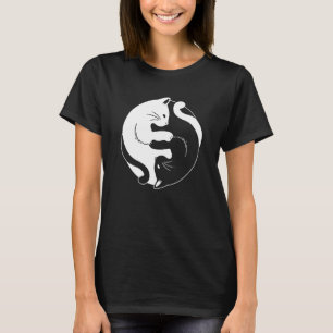 Yin Yang Yoga Zen Cute Cats for Yoga T-Shirt