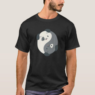 Yin Yang Yoga Zen Cute Dogs for Yoga T-Shirt