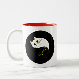 YIN YANG Zen Cat Mug