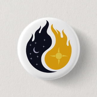 ying and yang 3 cm round badge