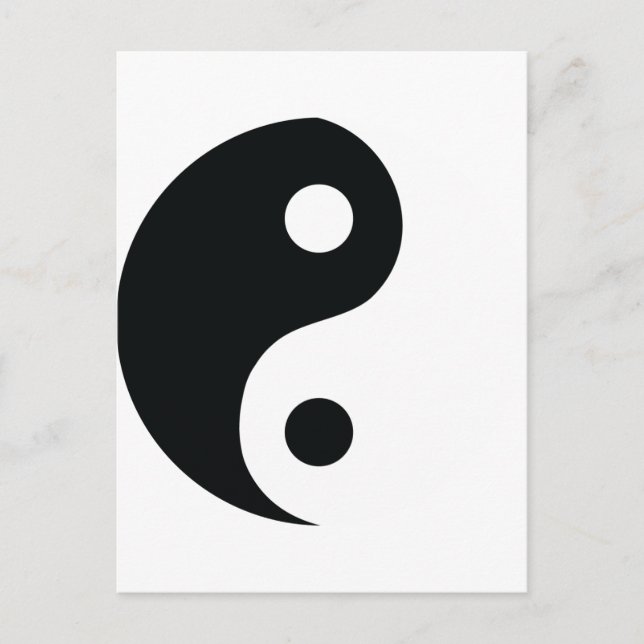 ying and yang icon postcard (Front)
