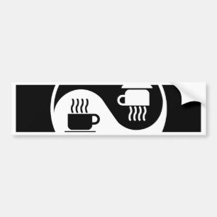 Ying and Yang of Coffee Bumper Sticker