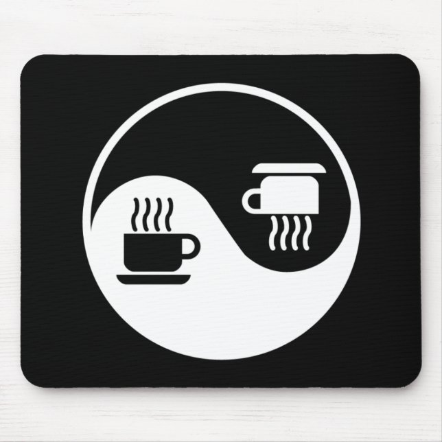 Ying and Yang of Coffee Mouse Mat (Front)