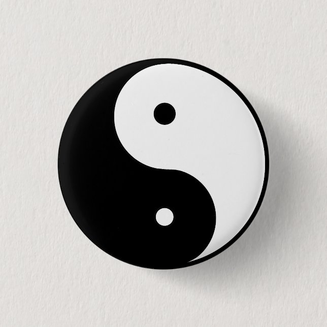 ying & Yang 3 Cm Round Badge (Front)