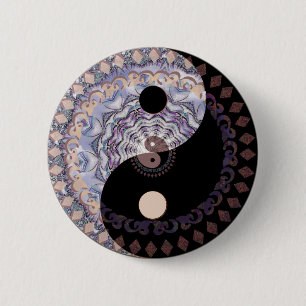 Ying Yang 6 Cm Round Badge