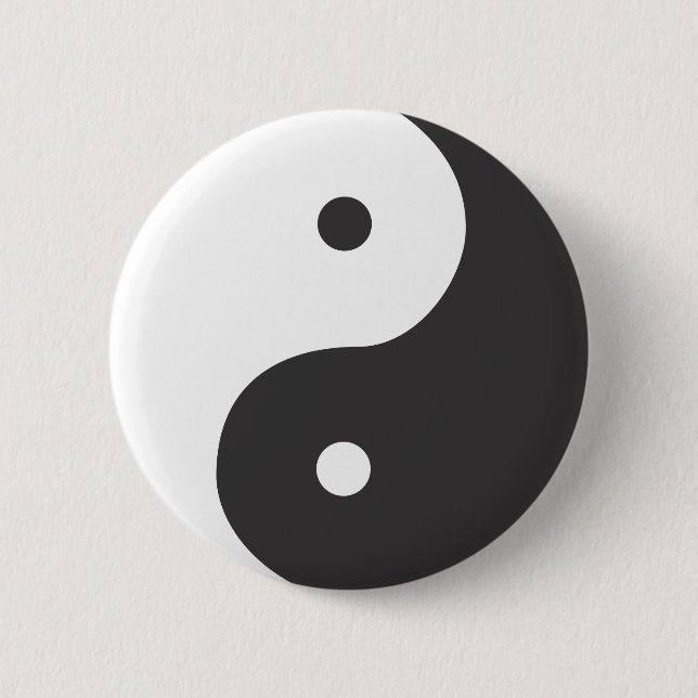 Ying Yang 6 Cm Round Badge (Front)