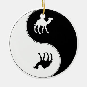 Ying Yang Camel Ceramic Tree Decoration