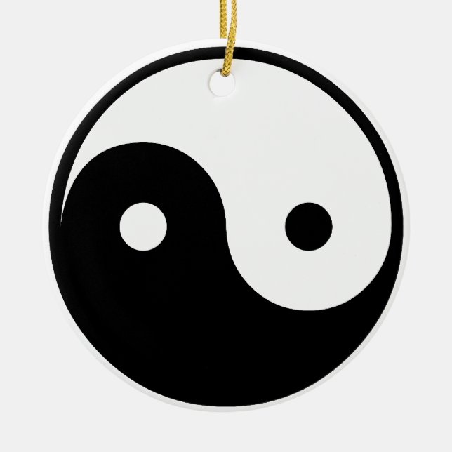 ying yang ceramic tree decoration (Front)
