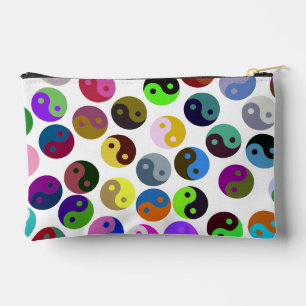 Ying Yang Circles Colourful Pattern Accessory Pouch