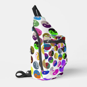 Ying Yang Circles Colourful Pattern Sling Bag